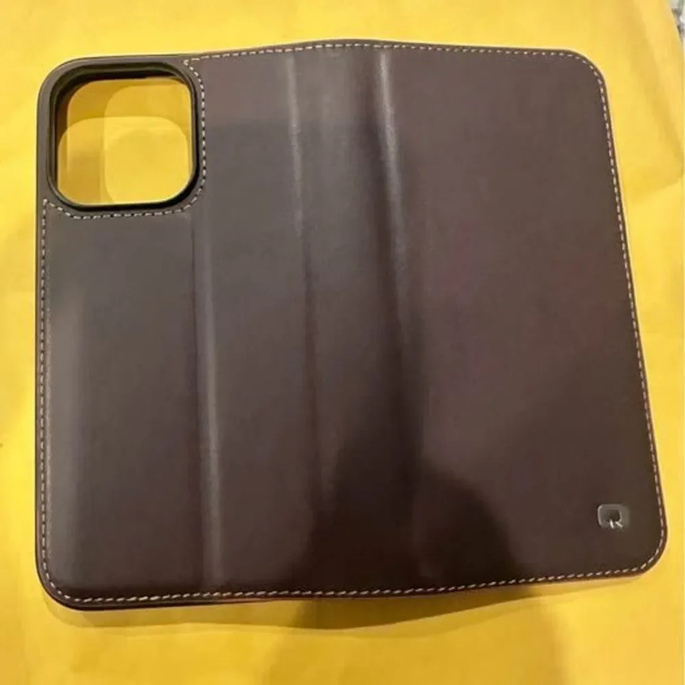 Genuine Leather iPhone 15 Pro Flip Wallet - Premium Brown (120$ Org Price)